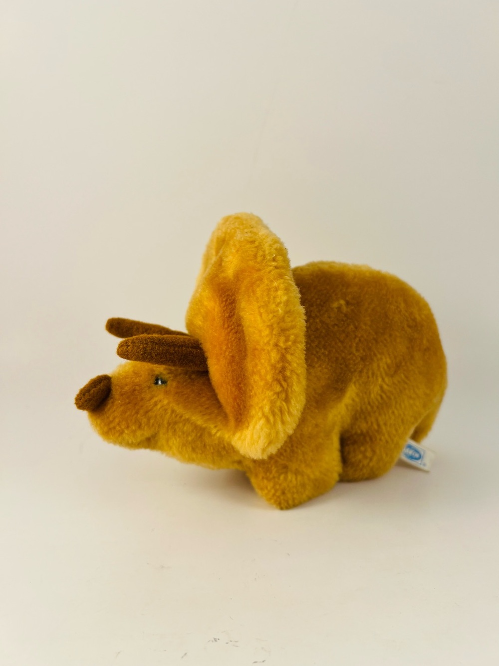 Vintage 1984 Dakin Triceratops Dinosaur 4” Plush
